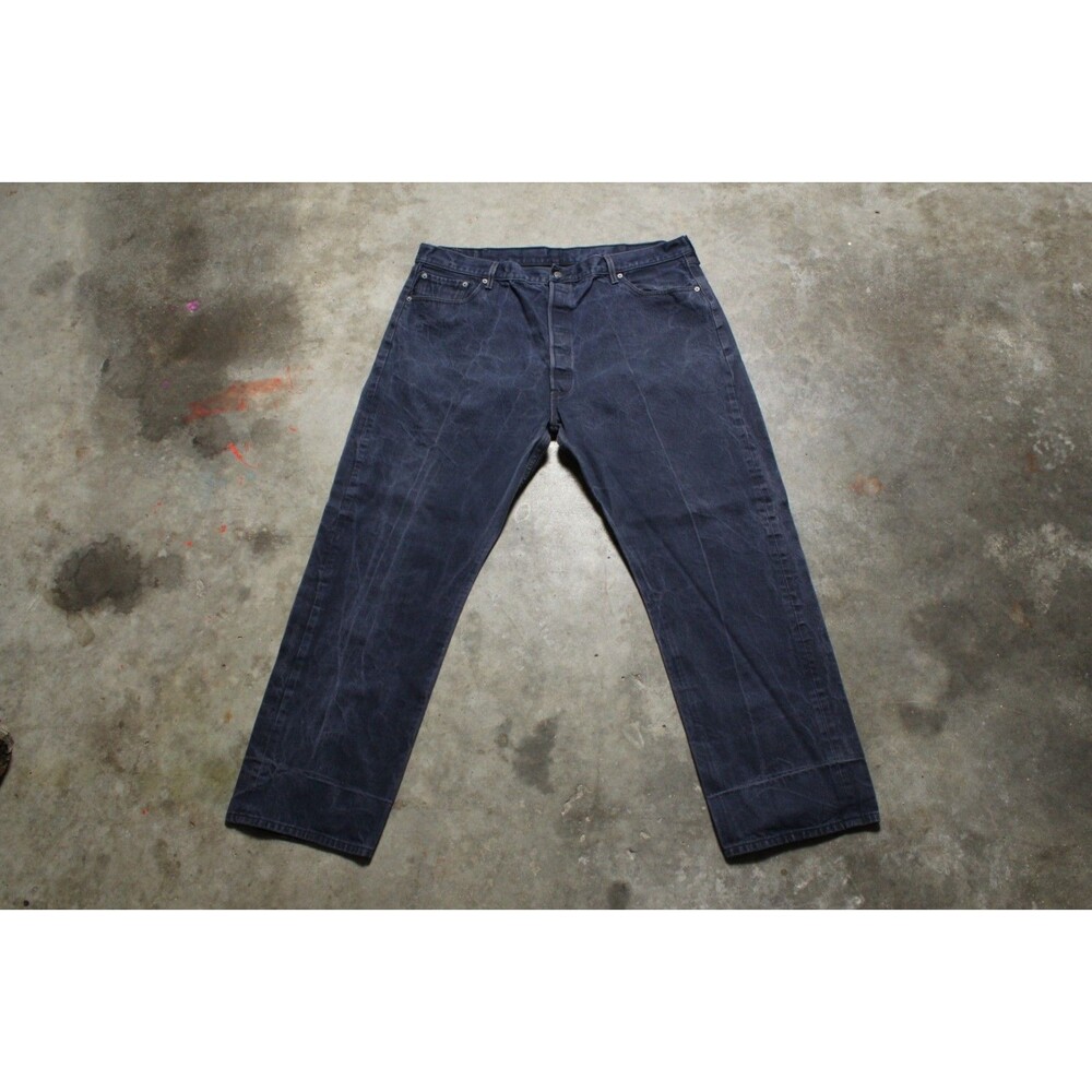 Vintage Y2k Levis 501 Distressed Dark Wash Jeans - Fits Like 44" x 32"